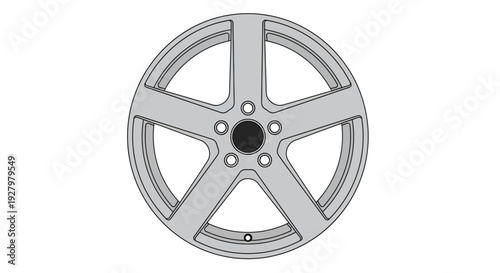 Car Wheel Closeup View.