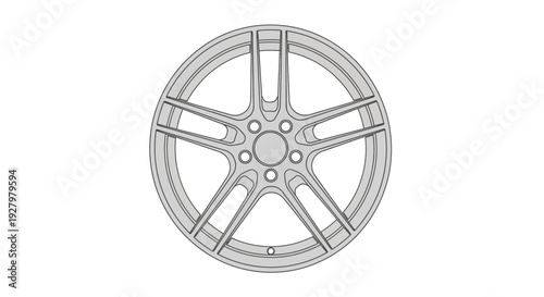 Car Wheel Closeup View.