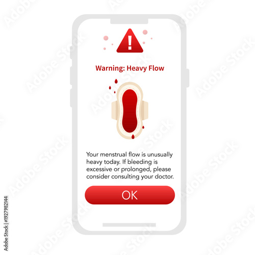 Women Health Cycle Tracker Interface. Vector illustration.