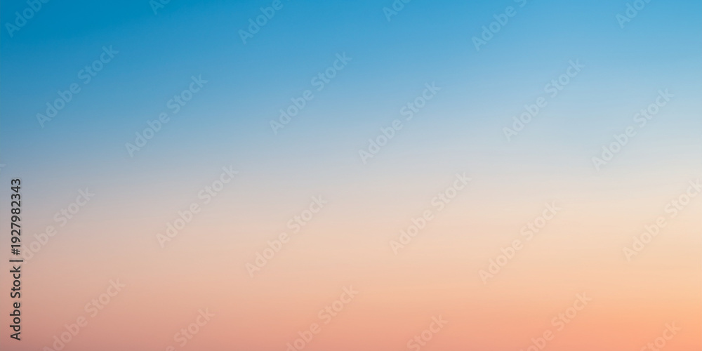 Obraz premium [Light Effects Icons] Soft Blue Orange Gradient Background / ブルーオレンジグラデーション背景