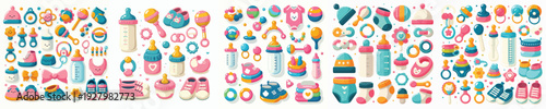 Vector of baby accessories