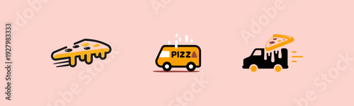 Colorful food icons showcase delicious treats, emphasizing food