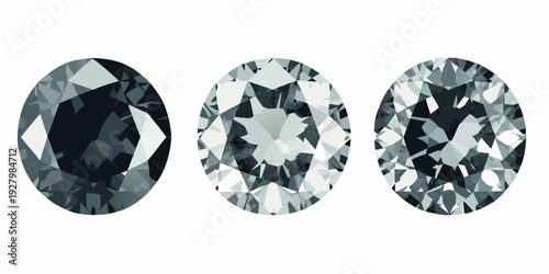 Three oval cut diamonds displayed with varying degrees of polish
