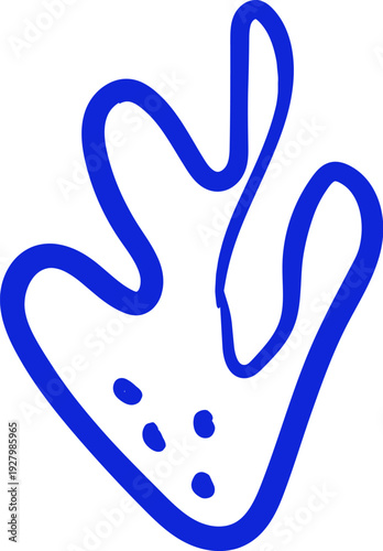 Coral Ocean Plant Hand Drawn Doodle