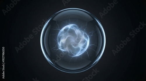 A glass sphere containing a swirling blue light, symbolizing peace on International Day for Disarmament and Non-Proliferation Awareness