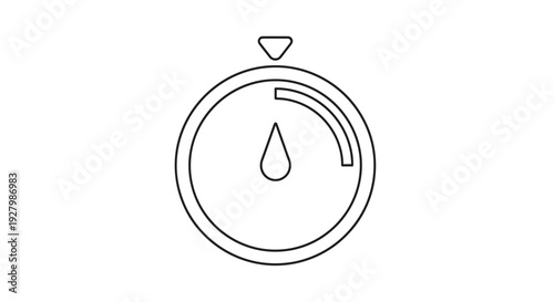 A simple line art icon of a stopwatch or timer, representing time measurement and speed.