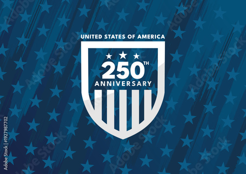 USA 250 Years Independence Anniversary - banner, vector illustration