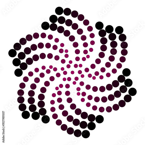 Extraordinary maroon spirals. Professional dots Vector. Magnificent burgundy whirlpools. Distinctive geometric arrangements.