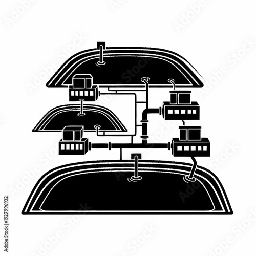 Industrial Water Treatment Plant System Diagram.