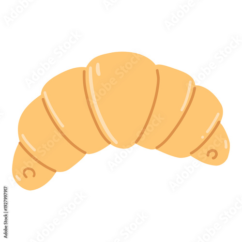 Hand drawn croissant, tasty bakery, pastry, french breakfast