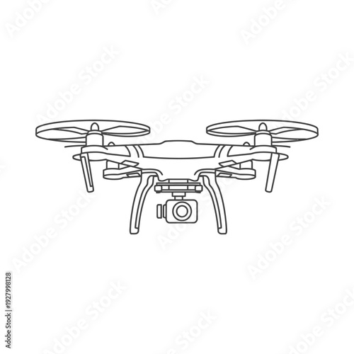 Drone with camera attached aerial photography equipment quadcopter technology