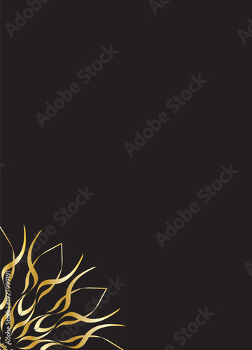 Luxury Gold Mandala Decorative Pattern on Dark Background