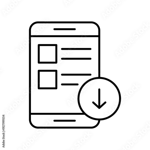 Smartphone with download list