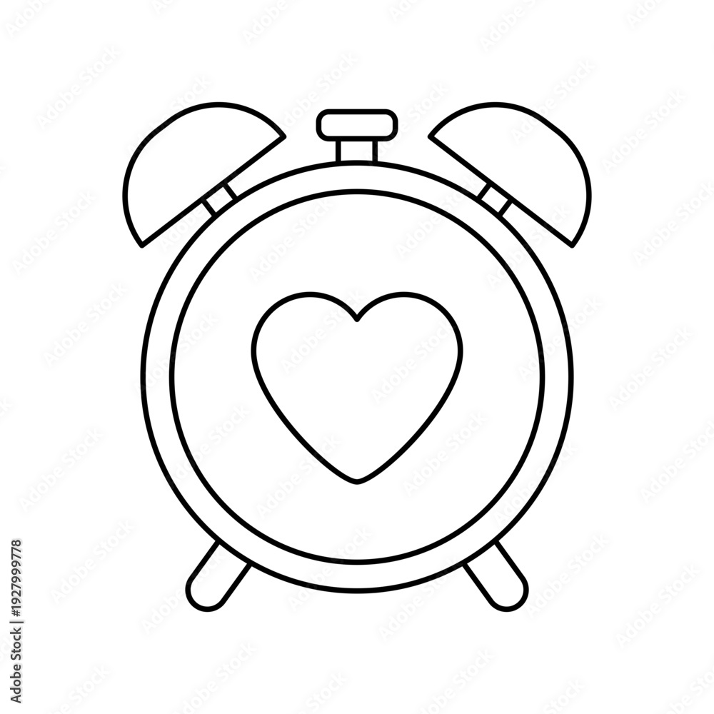 Obraz premium Alarm clock with heart