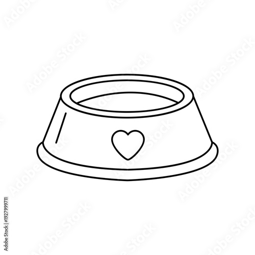 Pet bowl with heart