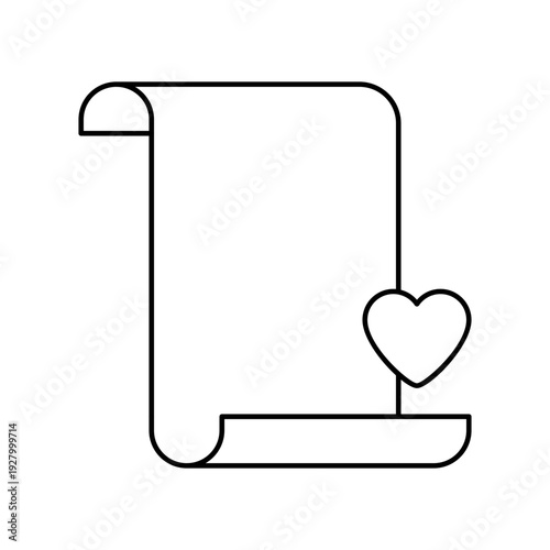 Note paper with heart