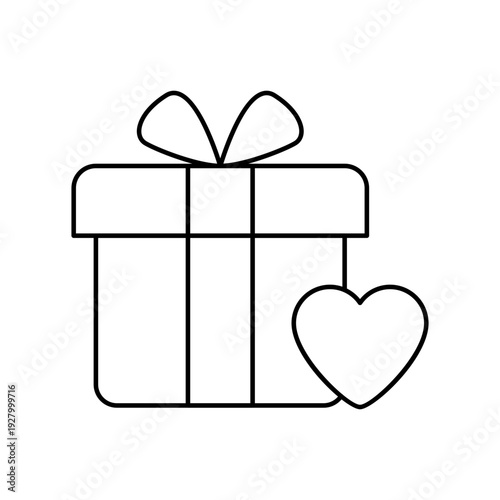 Gift box with heart