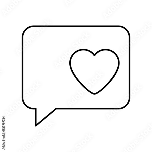 Speech bubble with heart