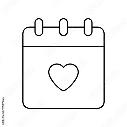 Calendar with heart