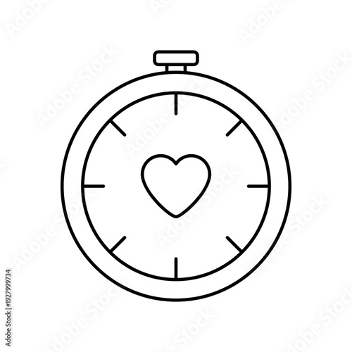 Clock with heart