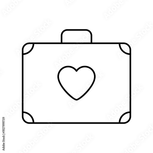 Suitcase with heart