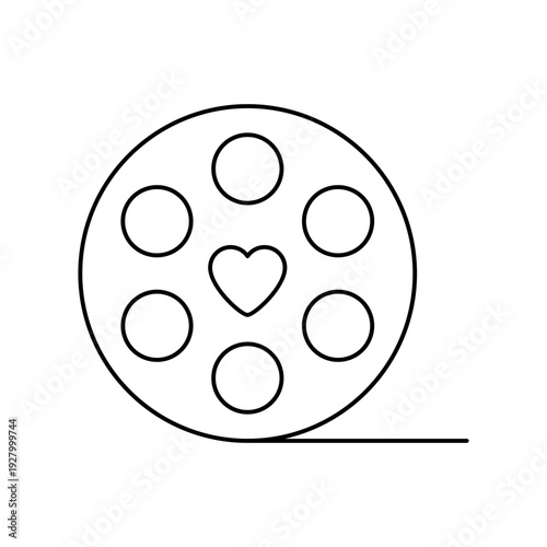Film reel with hearts