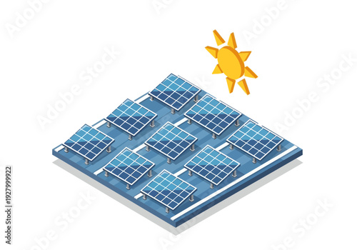 Solar panels absorbing the sun's energy on a rooftop, representing renewable energy and sustainability