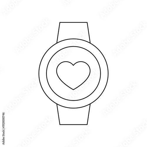 Wristwatch with heart
