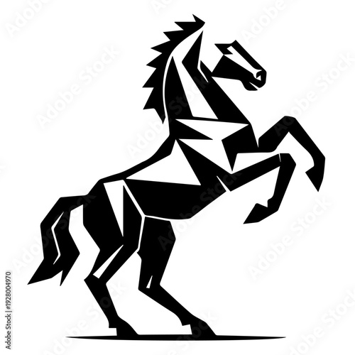 Geometric Stylized Horse Logo