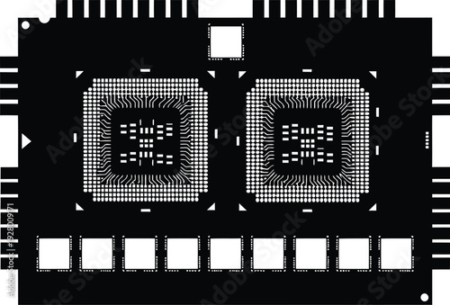 CPU Core Overload Silhouette – Processing Bottleneck Imbalance