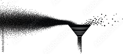 Data Flow Restriction Bottleneck Silhouette – Slow Performance Icon