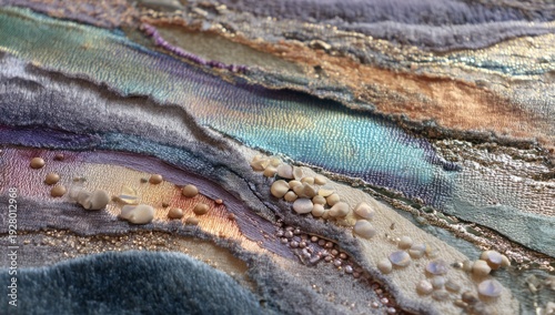 Wallpaper Mural Abstract Textured Art with Metallic and Pastel Colors in Fine Detail for Creative and Decorative Use Torontodigital.ca