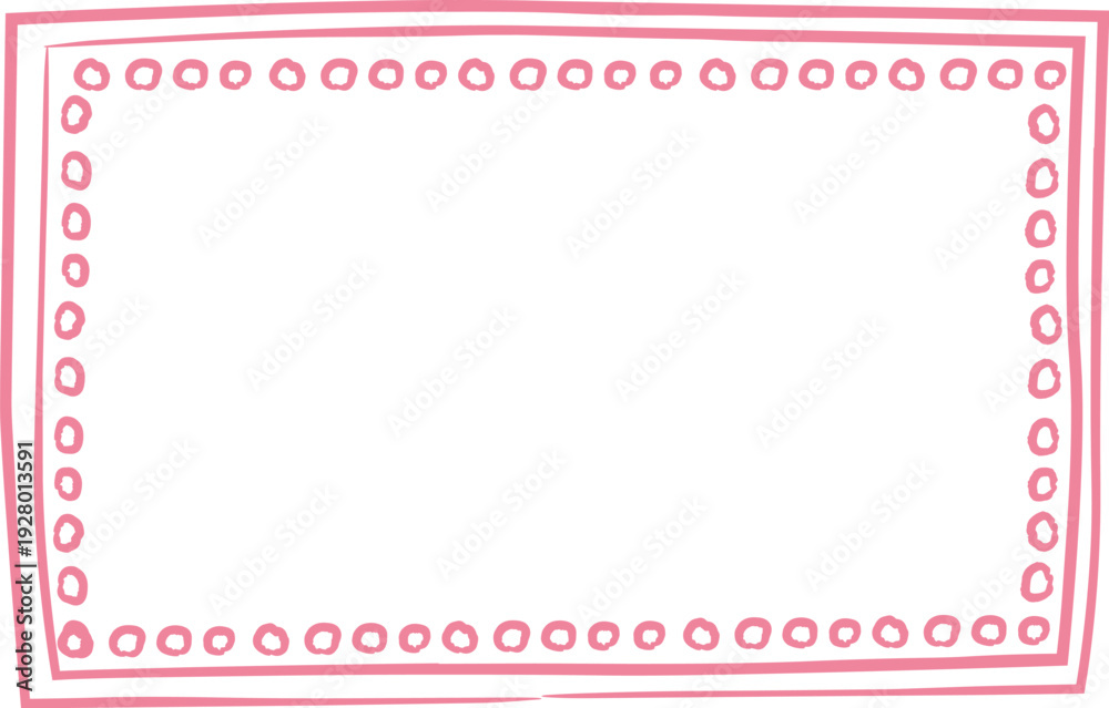 Naklejka premium Frame Hand Drawn Doodle Border