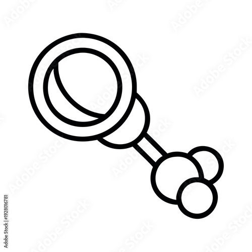 Traditional Baby Rattle Toy for Infants - Symbolizing Childhood, Play, and Early Development