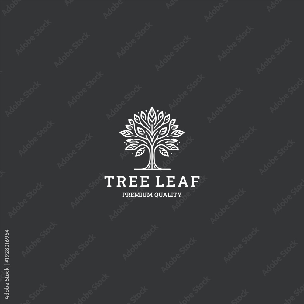 Obraz premium Tree leaf logo design template vector illustration