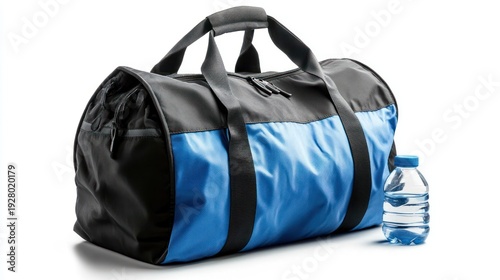 Wallpaper Mural Gym bag with water bottle on white background Torontodigital.ca