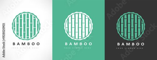bamboo logo vector. Design illustration.