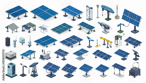 Collection of Solar Panels and Equipment.