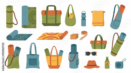 Collection of Various Camping Bags and Accessories.