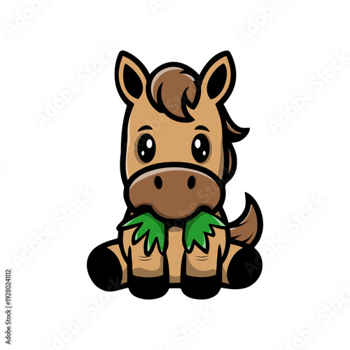 Cute Baby Horse Illustration