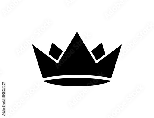 Silhouette of a crown on a white background