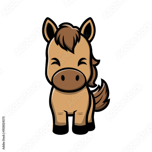 Cute Baby Horse Illustration