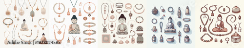 Vector of budha accessories