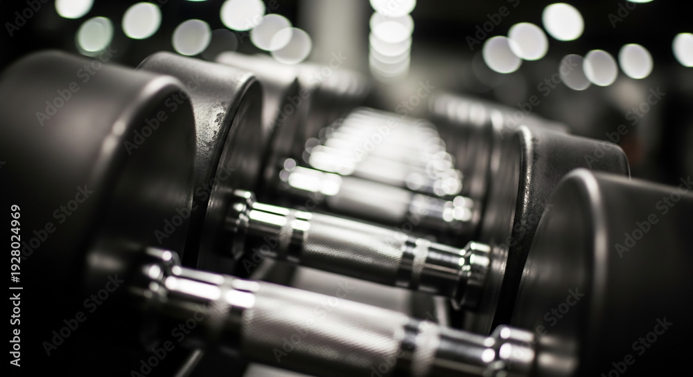 custom made wallpaper toronto digitalDumbbells arranged neatly ready for powerful lifting session.