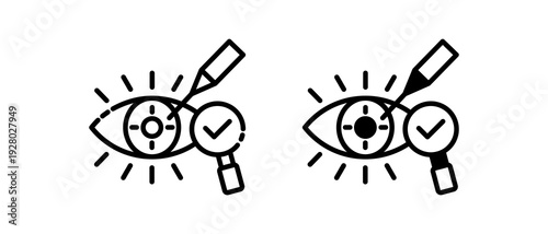 Vision Correction Icon Collection line & Mixed Style icon 