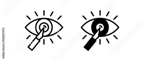 Eye Surgery Icon Collection line & Mixed Style icon 