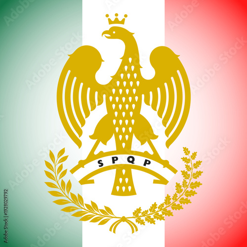 Palermo, Italy, coat of arms of the city, vector illustration