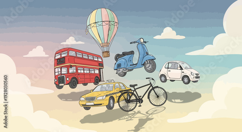 Vehicles and Transportation Modes in Air.