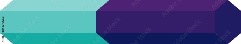 Fototapeta premium 투톤 육각 기둥 그래프