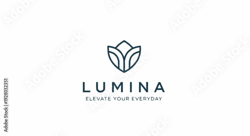 Lumina Logo Design with Leaf Symbol.